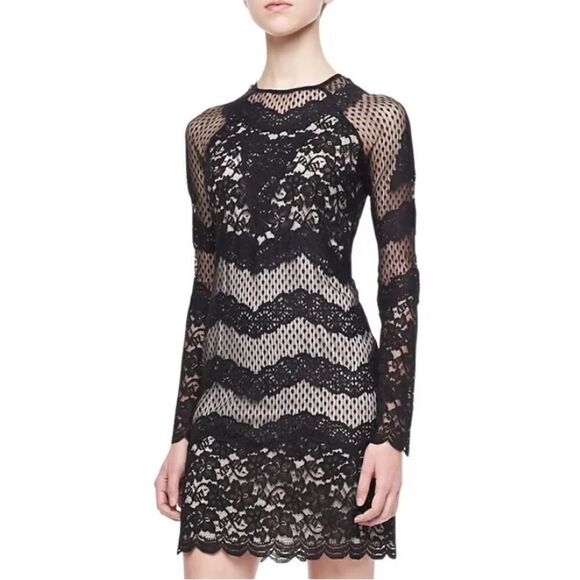 EXCELLENT SEXY Lace long sleeve dress DVF - Picture 2 of 6